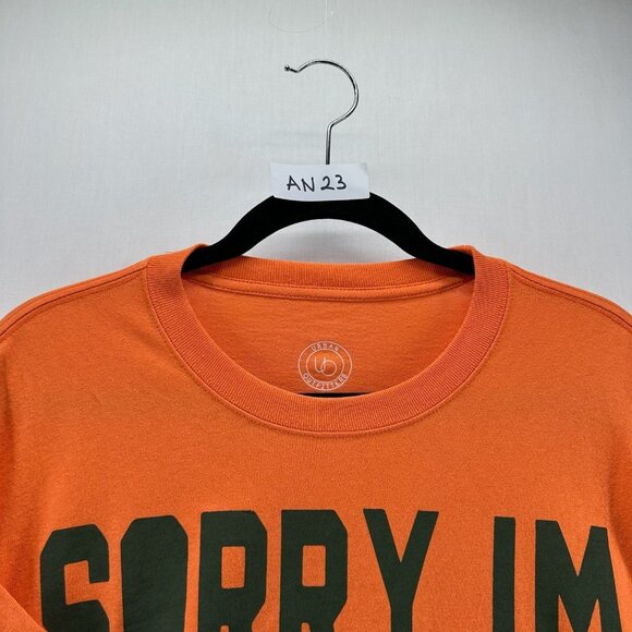 Urban Outfitters Sorry I’m Late Oversized T-Shirt Womens M Short Sleeve Orange - Picture 15 of 15